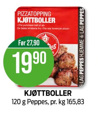 Kiwi Peppes pizza kjøttboller tilbud
