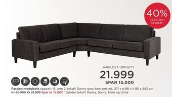 Møbelringen Passion modulsofa tilbud