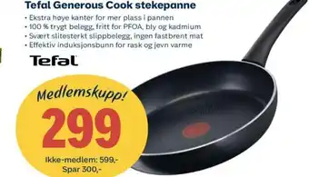 Coop Extra Tefal Generous Cook Stekepanne tilbud