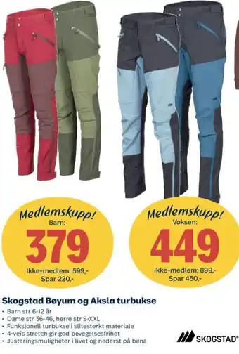 Coop Extra Skogstad Bøyum og Aksla Turbukse tilbud