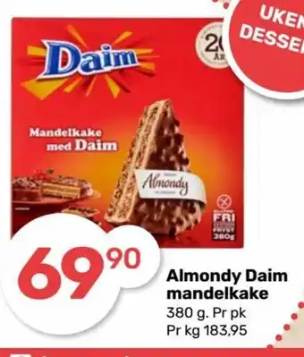 Almondy Daim Mandelkake