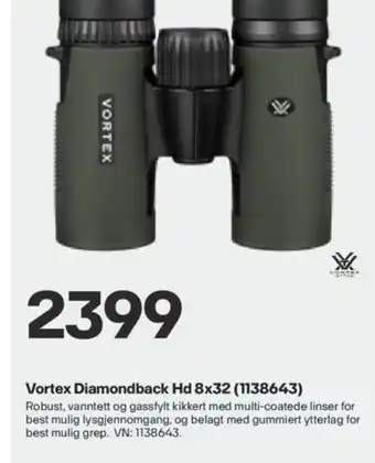 XXL Sport Vortex Diamondback Hd 8x32 (1138643) tilbud