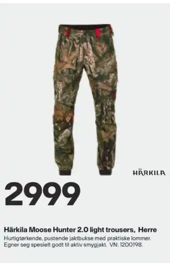 XXL Sport Härkila Moose Hunter 2.0 Light Trousers, Herre tilbud