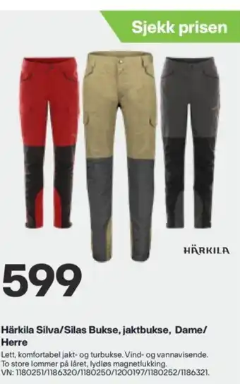 XXL Sport Härkila Silas/Silva Bukse, Jaktbukse Dame/Herre tilbud