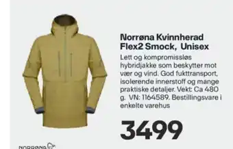XXL Sport Norrøna Kvinnherad Flex2 Smock, Unisex tilbud