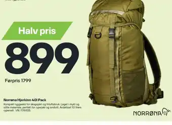 XXL Sport Norrøna Hjerkinn 401 Pack tilbud