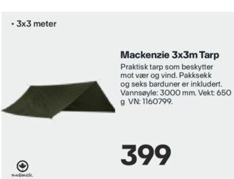 XXL Sport Mackenzie 3x3m Tarp tilbud