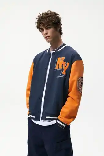 ZARA Bomber jakke med lapper tilbud
