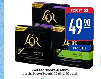 Rema 1000 L'or kaffekapsler 20pk tilbud