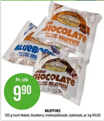 Kiwi Aunt mabels muffin tilbud