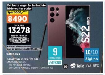 POWER Samsung galaxy s22 ultra mobiltelefon tilbud