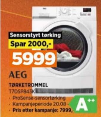 POWER Aeg tørketrommel tilbud