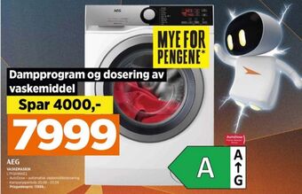 POWER Aeg vaskemaskin tilbud