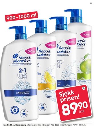 Rusta Head&shoulders shampoo tilbud