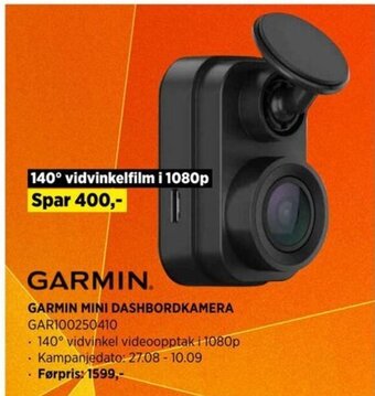 POWER Garmin Mini Dashbordkamera tilbud