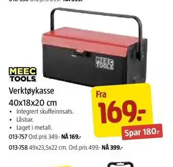 Jula Verktøykasse 40x18x20 cm tilbud