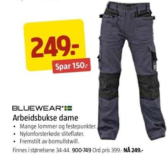 Jula Arbeidsbukse Dame tilbud