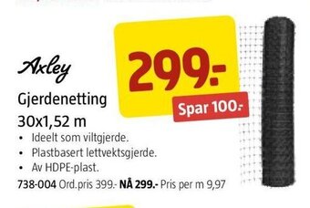 Jula Gjerdenetting 30x1.52 m tilbud