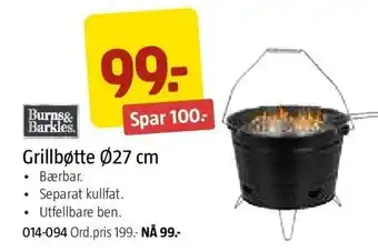 Jula Grillbøtte ø27cm tilbud