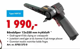 Würth Båndsliper 12 x 330 mm trykkluft tilbud