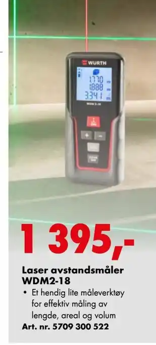 Laser avstandsmåler WDM2-18