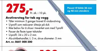 Würth Avstiverstag for tak og vegg tilbud