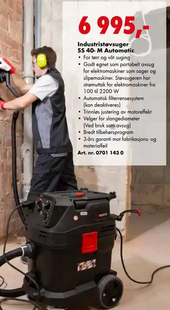 Würth Industristøvsuger SS 40 M Automatic tilbud