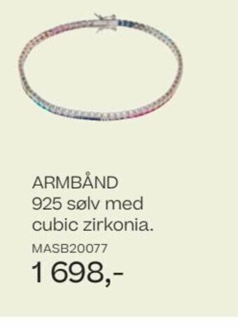 Bjørklund Armbånd 925 Sølv med Cubic Zirkonia tilbud