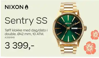 Bjørklund Tøff Klokke Med dag/dato i Double ø42mm, 10 ATM tilbud