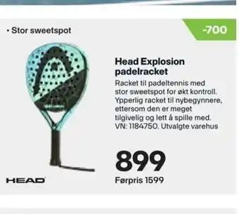 XXL Sport Head Explosion padelracket tilbud