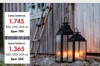 Fagmøbler Lama lanterne tilbud