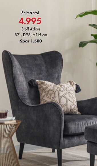 Fagmøbler Selma stol tilbud