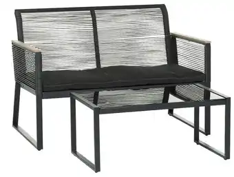 Rusta 2-seters sofa + bord monaco tilbud