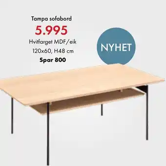 Fagmøbler Tampa sofabord tilbud