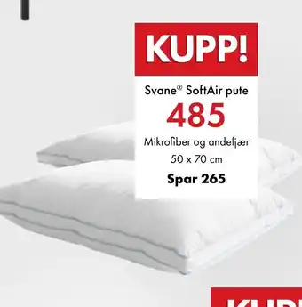 Fagmøbler Svane Softair pute tilbud