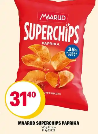 Coop Extra Maarud Superchips Paprika tilbud