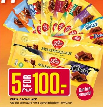 Europris Freia Sjokolade tilbud