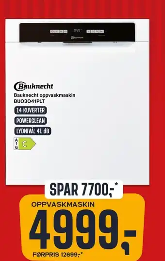 Skousen Bauknecht Oppvaskmaskin BU03041PLT tilbud