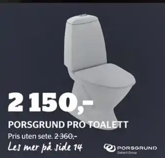 Comfort Porsgrund Pro Toalett tilbud