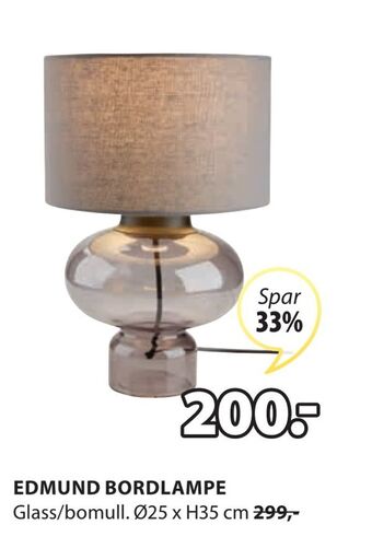 JYSK Edmund bordlampe tilbud