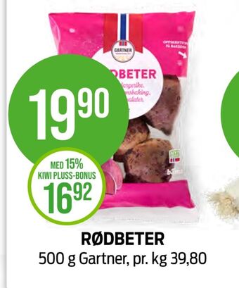 Kiwi Gartner rødbeter tilbud