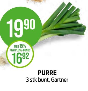 Kiwi Gartner purre tilbud