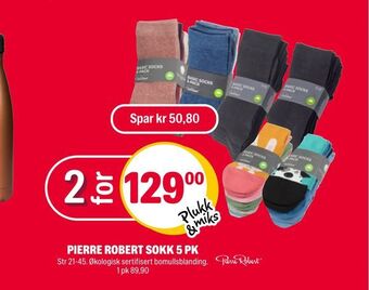 Coop Extra Pierre robert sokk 5 pk tilbud