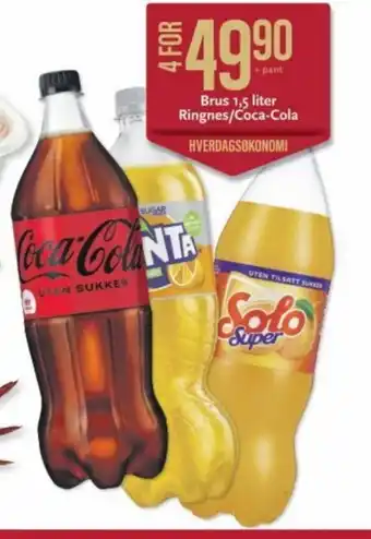 CC Mat Brus, 1.5 Liter Ringnes/Coca-Cola tilbud
