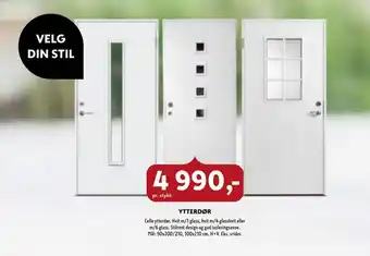 Byggmakker Ytterdør Cello Ytterdør tilbud