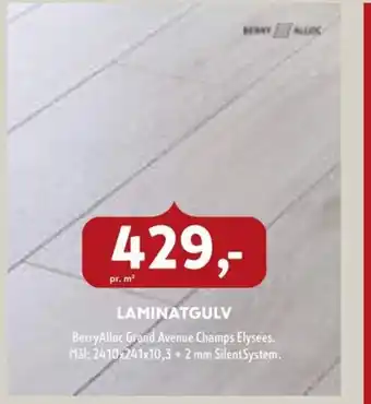 Byggmakker Laminatgulv BerryAlloc Grand Avenue Champs Elysees tilbud