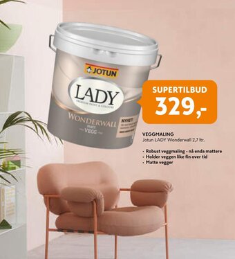 Byggmakker Veggmaling Jotun Lady Wonderwall 2.7 ltr. tilbud
