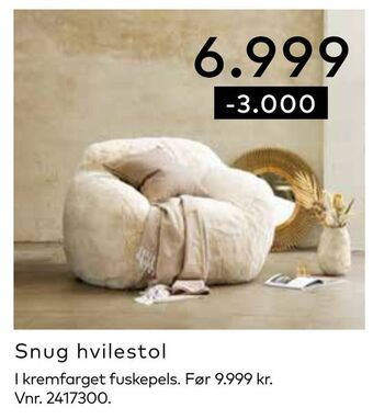 Skeidar Snug hvilestol tilbud
