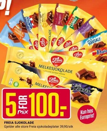 Europris Freia Sjokolade tilbud