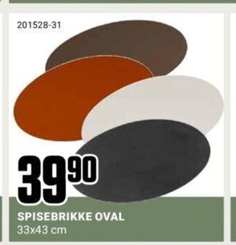 Europris Spisebrikke Oval tilbud